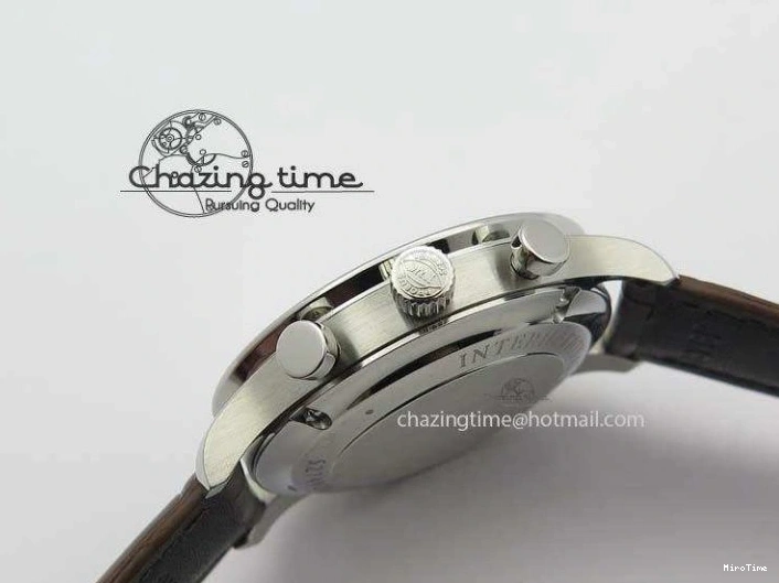 MIROTIME 0126 ModernLook Portuguese IW371445 ZF 1:1 Best Edition SS White Dial Gold Markers On Brown Leather Strap A79350 V 7269